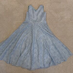 Elegant Blue Lace Kids Dress 8-10 years